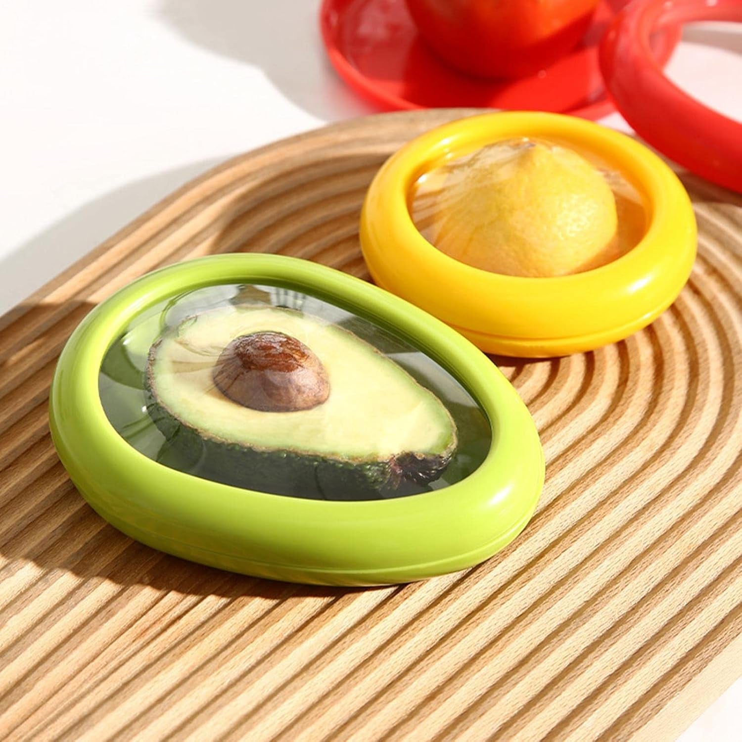 Green Oval Shape Vegetable Container Premium Fruits Saver Keeper (1 Pc) Green Oval Shape Vegetable Container Premium Fruits Saver Keeper (1 Pc)
